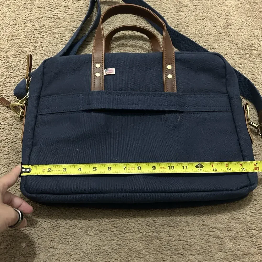 Hudson Sutler Slim Briefcase Canvas Leather USA Mac Papers Clambake Restock 2019